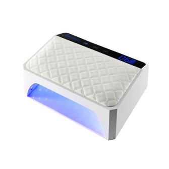 Double Hand Rechargeable UV LED Nail Lamp 178W with PU Hand Cushion Pillow Cordless Nail Lamp