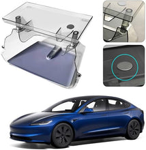 Center Console Organizer with Anti-Slip Liner Tray Magnetic with Tesla Model 3 Model Y Accessories(Black)