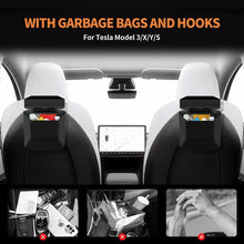 Garbage Bin,Car Seat with Lid with Hooks Leak Proof Vehicle Car Organizer Hanging Storage Box Mini Compatible for Tesla Model 3/X/Y/s