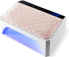 Double Hand Rechargeable UV LED Nail Lamp 178W with PU Hand Cushion Pillow Cordless Nail Lamp