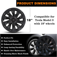 Wheel Covers 18 Inch Hubcap Fit Tesla Model 3 2016-2023 (4PCS)