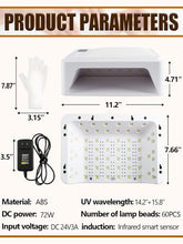 72W UV Led Nail Lamp for Gel Nail Polish Press On Nails Curing Nails Dryer